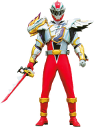 Ryusoul Red Kagayaki Armor (リュウソウレッド・カガヤキアーマー, Ryūsō Reddo Kagayaki Āmā)