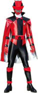 Don Momotaro transformed into Lupin Red as seen in Donbrothers