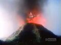 Pterodactyl Dinozord emerging from the volcano