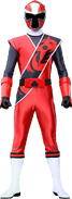 Don Momotaro transformed into AkaNinger as seen in Donbrothers