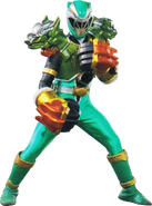 Ryusoul Green Doshin Armor (リュウソウグリーン・ドッシンアーマー, Ryūsō Gurīn Dosshin Āmā)