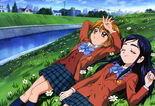 Art of Nagisa and Honoka lying down