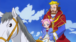 Trump King and Marie Ange riding a horse