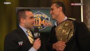 Tony Dawson interviews the World Heavyweight Champion Alberto Del Rio in the backstage.