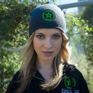 Barbara decked out in achievement hunter apparel