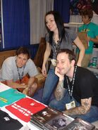 Joel with Becca, Geoff and Gavin in the RT Booth at Comic Con 2007