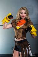 Barbara dressed as her character Yang. The costume was made by Anna Hullum.