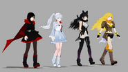 Blake, alongside the other members of Team RWBY.