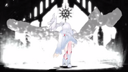 The Arma Gigas finally disintegrating after hitting the floor behind Weiss