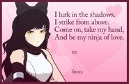 Blake's Valentine's Day card.