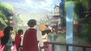 RNJR and Qrow look at the sight of Mistral.