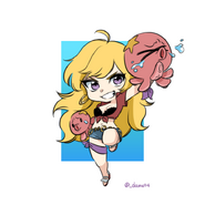 Promotional material of Yang's summer outfit by _damu04