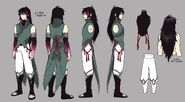 Ren's Timeskip outfit concept art.