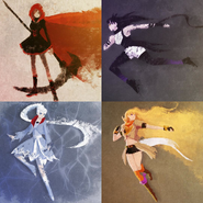 Official Team RWBY artwork, from Rooster Teeth's Instagram