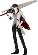 Promo render of Qrow wielding Harbinger