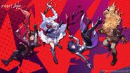 Promotional material of Ruby and her team for RWBY Volume 9