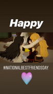 Team RWBY on Rooster Teeth’s Instagram story for National Best Friends Day 2018.