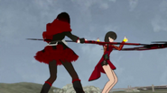 Ruby Rose fighting against Cinder Fall