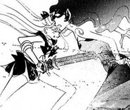 Sailor Venus kills Queen Beryl with the sword.