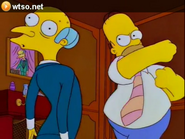 Mr. Burns getting punched by Homer