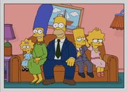 The Simpsons 3 years later. Maggie is 4, Marge is 39, Homer is 42, Bart is 13, and Lisa is 11. Bart is once again taller than Lisa. 2014