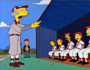 Mr. Burns talking to his team