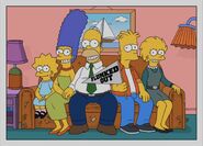 The Simpsons 9 years later. Maggie is 10, Marge is 45, Homer is 48, Bart is 19, and Lisa is 17. Bart has flunked out of state college. 2020