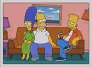 The Simpsons 22 years later. Marge is 58, Homer is 61, and Bart is 32. 2033