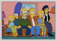 The Simpsons 11 years later. Maggie is 12, Marge is 47, Homer is 50, Bart is 21, and Lisa is 19 with a girlfriend, revealing that she is bisexual. 2022