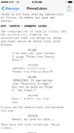 Parts of "The Prince Episode" script.