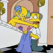 Burns strangling Smithers