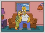 The Simpsons 25 years later. Marge is 61, and Homer is 64. They are living peacefully in their home together. 2036