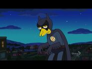 Burns as Fruit Bat Man