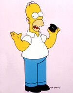 Homer holding a doughnut