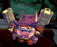 The Evilized version of High Noon Trigger Happy in the "Mirror Match" mission. Note that he has a purple hue unlike the other evil versions of the cereal Skylanders