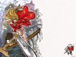 Samurai Shodown Sen: Wallpaper and cover artwork by Senri Kita.