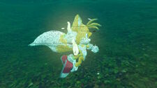 Tails holding a charged wrench while swimming. As a result, Tails remains stuck in a posture that lacks the holding animation while boosting underwater.