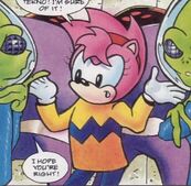 Amy's yellow-and-purple turtleneck sweater, from Sonic the Comic #137.