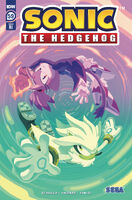 Sonic the Hedgehog #59 (April 2023). Art by Nathalie Fourdraine.