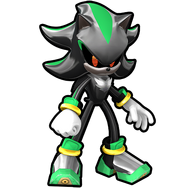 Green Shadow Android variant with orange eyes, from Sonic Speed Simulator.