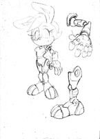 Concept artwork for Bunnie's second set of cybernetic limbs.