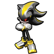 Yellow Shadow Android variant with orange eyes, from Sonic Speed Simulator.