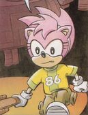 Amy's 86 T-shirt, from Sonic the Comic #128.