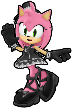 Amy in her "Goth" outfit, from Sonic Runners.