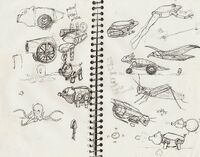 Concepts featuring a very early Frog concept.