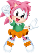 Amy before the Chaos incident, from Sonic Origins.