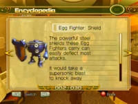 The Egg Fighter: Shield's profile in the Xbox 360/PlayStation 3 version of Sonic Unleashed.