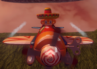 Front view of Amigo's vehicle in its plane form.