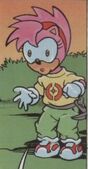 Amy's crosshairs T-shirt, from Sonic the Comic #172.