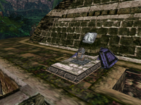 The silver statue near the portal to Lost World